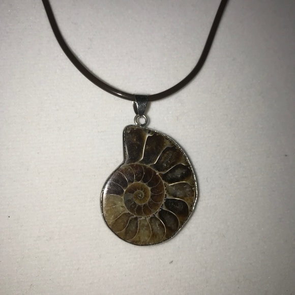 Pique’s Designs Jewelry - Natural Ammonite Fossil Stone Pendant Necklaces